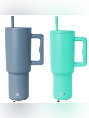 2 Simple Modern 40oz Trek Tumblers Blue Dune/Tropical Wave